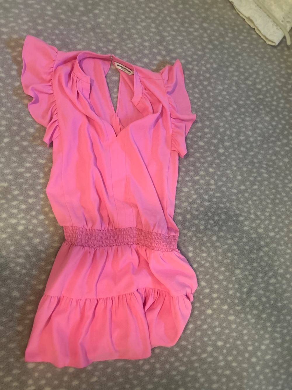 HOT PINK CUTE XS AMANDA UPRICHARD ROMPER DRESS - Picture 4 of 4